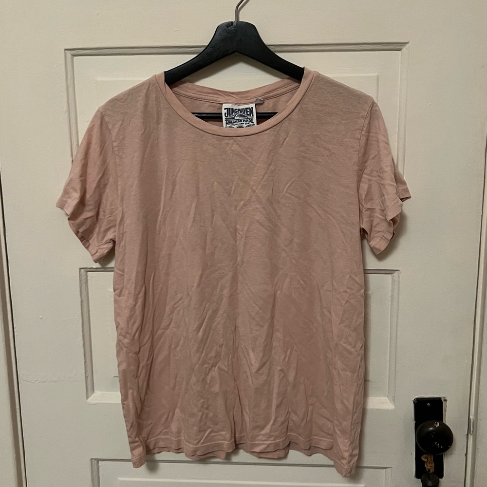 JUNGMAVEN blush fleshy pink tee shirt hemp/organic cotton
